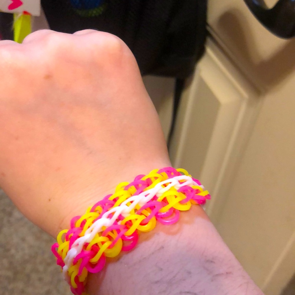Pink lemonade ladder bracelet